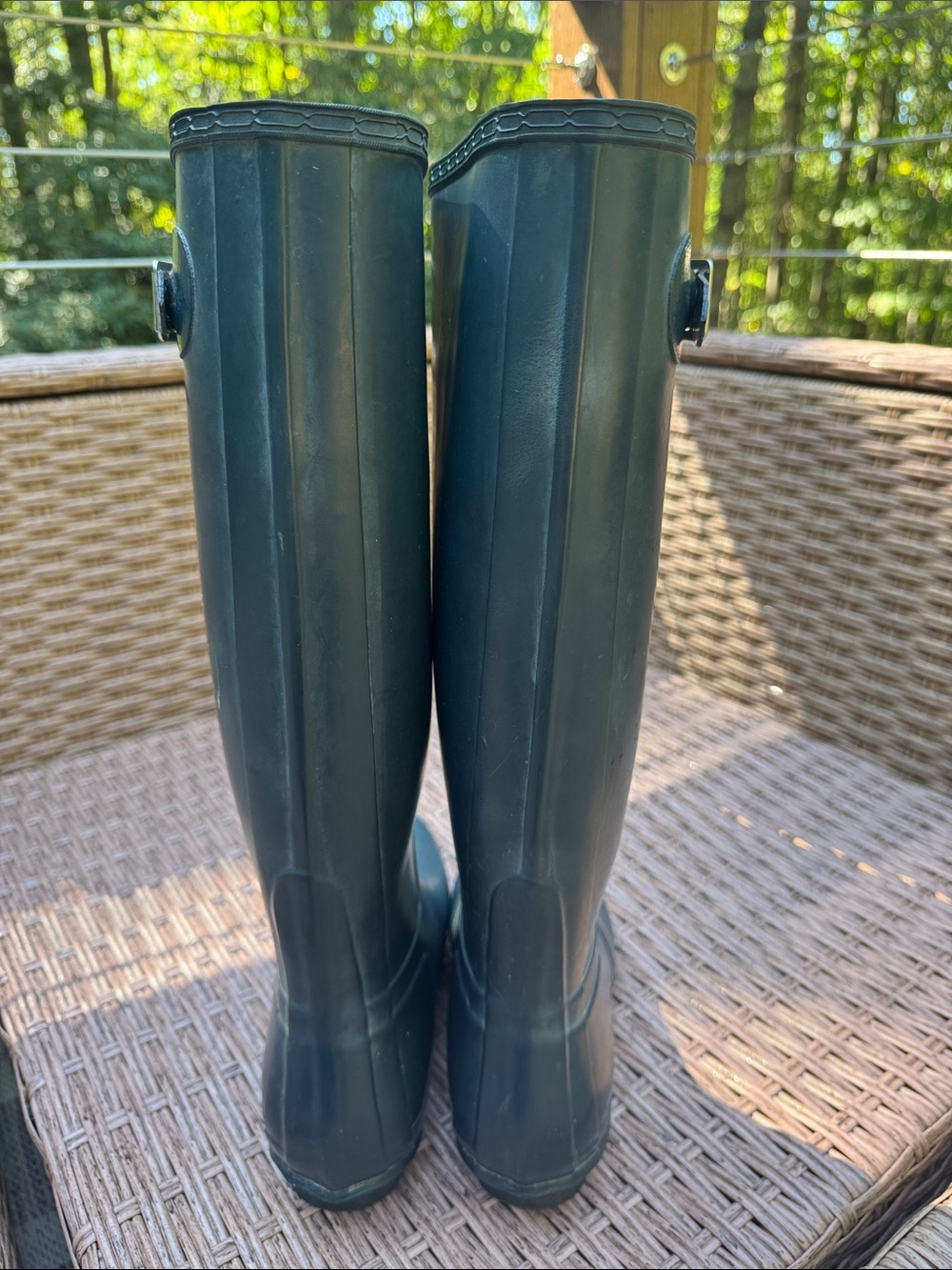 Hunter Original Tall Matte Navy Rain Boots - Size 8. - Picture 4 of 6